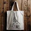 Baptist Church Building Clip Art A detailed illustration of a traditional Baptist church architecture with a simple design.
