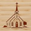 Free Vector Church Design Clip Art A simple, scalable illustration of a traditional church with classic architecture.