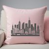 Illustrative city skyline design created using vector graphics.