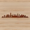 Urban Landscape Silhouette A stylized illustration of a city skyline at sunset.