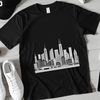 City skyline illustration in vector format.