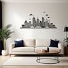 Urban Architecture Vector Art An urban city skyline with multiple skyscrapers and buildings.