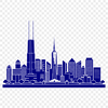 Urban Landscape Artwork Free Download A stylized illustration of a city skyline at sunset with towering skyscrapers and bustling streets.