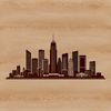 Modern Metropolitan Cityscape Illustration A detailed illustration of a metropolitan city skyline, ideal for vector graphic designs.