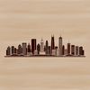 Sunset Metropolis A detailed illustration of a metropolitan city skyline at sunset.