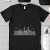 Urban Landscape Digital Art A detailed digital illustration of a city skyline with various buildings and skyscrapers in the foreground.