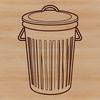 Vector Trash Can Symbol Illustrated vector trash can symbol with lid open.