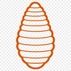 An intricately designed vector graphic of a beehive structure.