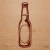 Craft Beer Bottle Illustration A digital illustration of a bottle containing beer, suitable for cutting machines like Cricut or laser cutters.