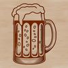 Free SVG Beer Design Download A detailed illustration of a glass filled with beer, designed as a vector graphic.
