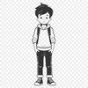 Vector Art Child Character Young boy illustration in vector format, suitable for digital designs and commercial use.