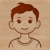 Simple Boy Illustration in Digital Format A digital illustration of a young boy in a simple design.