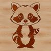 A high-quality SVG representation of a raccoon animal for graphic design projects.