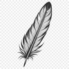 Bird Feather Illustration in Vector Format A detailed illustration of a single bird feather in vector format, suitable for digital design and crafting.