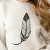 A single feather with delicate texture, suitable for vector design projects.