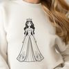SVG illustration of a young female princess character, suitable for digital crafting and design projects.