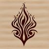 A stylized illustration of flames in bold lines, suitable for vector graphics design.