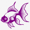 An illustration of a small goldfish swimming in water.