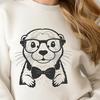 An aquatic mammal wearing spectacles, designed as a vector art illustration.