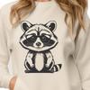 Cute Raccoon Clipart for Crafting A raccoon illustration created in a vector format with detailed graphics.