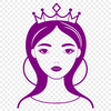SVG illustration of a young female princess character for graphic design projects.