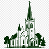Gothic Baptist Church Illustration A detailed illustration of a traditional Baptist church exterior with Gothic architecture style.
