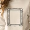 A graphic frame design made up of various shapes and lines, suitable for use in digital art and crafts projects.