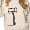 Handmade Axe Illustration A digital illustration of a manual axe, suitable for vector art designs.