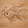 Free SVG Clip Art Fish Design An illustration of a goldfish in water, suitable for use as clip art.