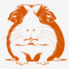 Cute SVG Guinea Pig Illustration Illustrated Guinea Pig, ideal for personal or commercial use in various design formats.