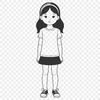 Young Girl Illustrations Vector illustration of a young girl in various poses