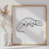 Scaly Vector Illustration A detailed illustration of a reptile animal, created as a vector graphic.