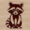 Simple Raccoon Graphic Design An SVG design featuring a raccoon in a straightforward graphic style.