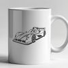 Speedster SVG Clip Art A sleek racing car design made from vector shapes, suitable for digital cutting machines like Cricut or laser cutters.