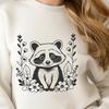 Cute Raccoon SVG Design for Personal Projects Raccoon illustration designed with vector elements, suitable for various digital applications.