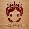 A princess illustration created as a vector graphic in SVG format.