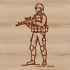 Formal Military Figure Vector Icon Military personnel in formal attire, represented as a vector graphic.