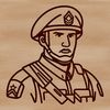 Soldier Silhouette Clip Art Design An SVG clip art design featuring a soldier silhouette in a professional pose.