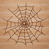 A detailed, scalable illustration of a spider web in vector format.