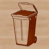 Simple White Trash Can Icon A simple white trash can with a lid, ideal for clip art and vector design.