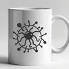 Vector Bacterial Cell Artwork A detailed illustration of a bacterium, suitable for use in graphic design projects.