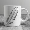 Beautiful Lone Feather SVG An SVG design element featuring the details and texture of a lone feather.