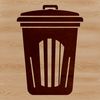 Vector illustration of a modern trash can with a lid.