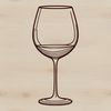Close-up of a wine glass filled with liquid.