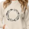 Beautiful Wreath Design for Cutting Machines A floral wreath design created as a scalable vector graphic (SVG) suitable for various applications.