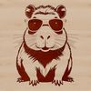 Rodent Animal Silhouette A high-quality vector illustration of a capybara, an animal native to South America.