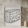 Beautiful Graphic Cheese Design A high-quality graphic illustration of a wedge of cheese.