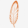 A stylized illustration of a feather in vector format, suitable for digital design and print.
