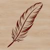 An editable SVG design element featuring a stylized feather graphic.