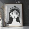 Royalty Free Princess Clip Art Female princess character in vector format, suitable for various design applications.